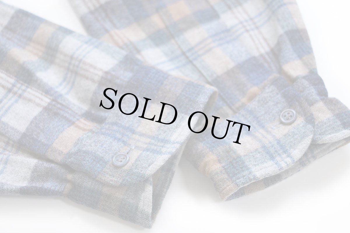 画像6: 70s USA製 PENDLETONペンドルトン タータンチェック ウールシャツ L (6)