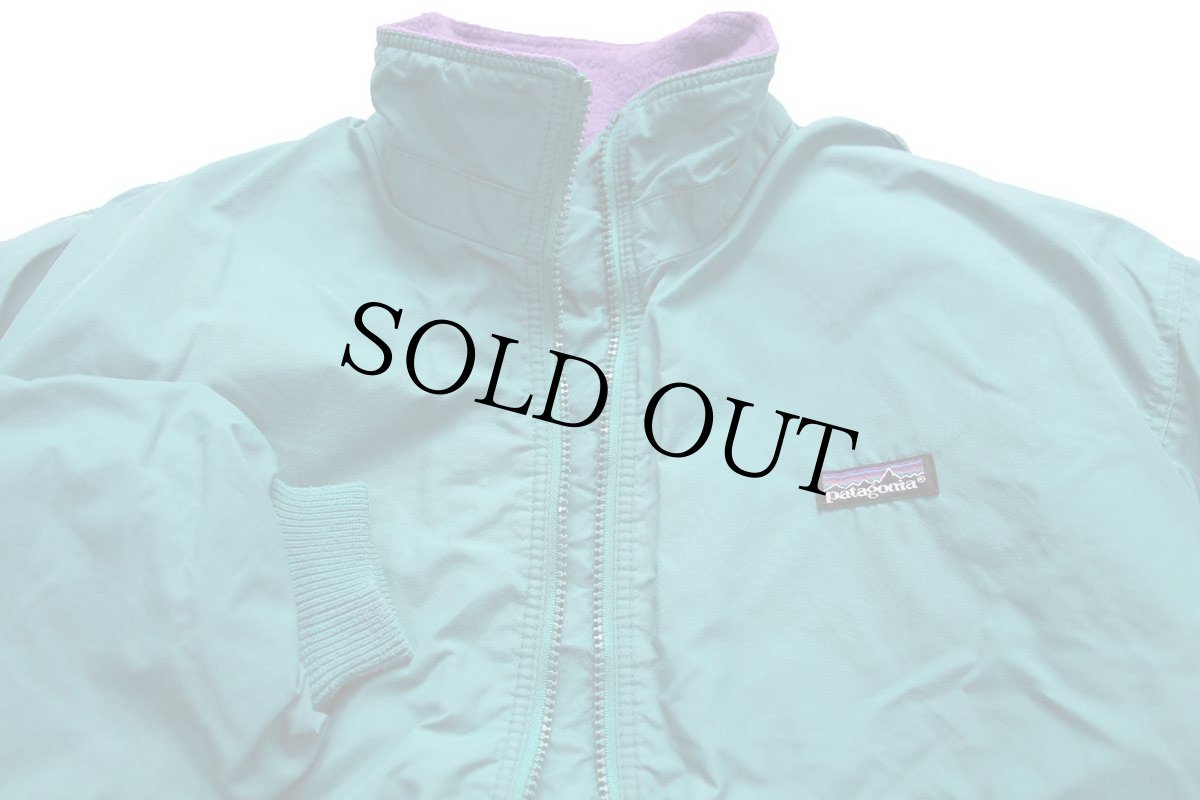 画像3: 訳あり★80s USA製 patagoniaパタゴニア シェルドシンチラ フリースライナー ナイロンジャケット エメラルドグリーン 12 (3)