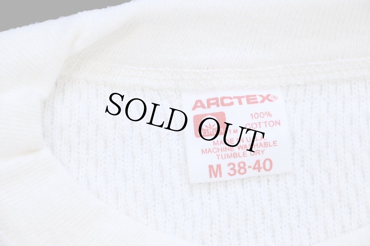 画像5: 80s USA製 ARCTEX コットン サーマルシャツ ナチュラル M (5)