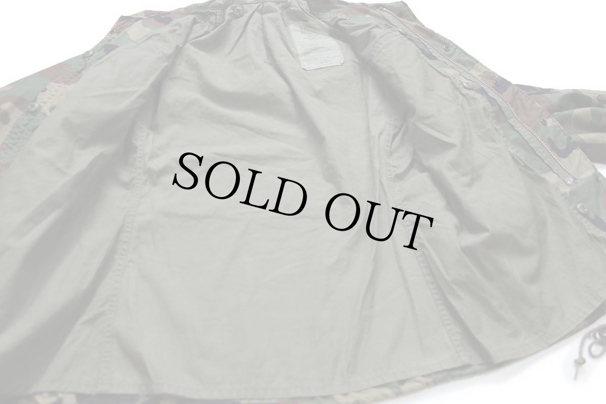 画像7: 80s 米軍 U.S.ARMY パッチ付き ウッドランドカモ M-65 フィールドジャケット S-S (7)