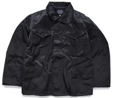 画像1: デッドストック★90s USA製 CONCORD ALPHA アルファ M-65タイプ キルティングライナー RAY-P-TEX フィールドジャケット 黒 M (1)