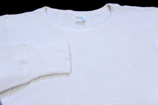 画像4: 70s JCPenney コットン サーマルシャツ ナチュラル M (4)