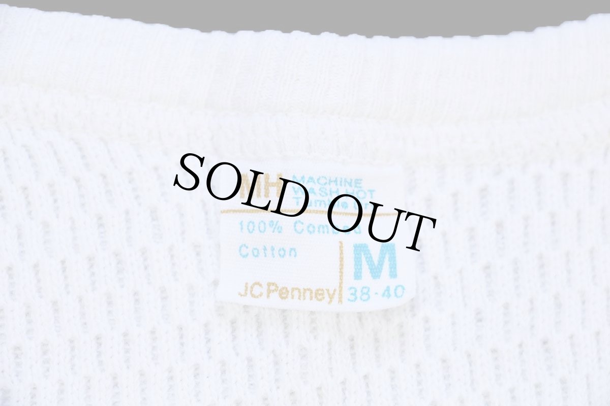 画像5: 70s JCPenney コットン サーマルシャツ ナチュラル M (5)