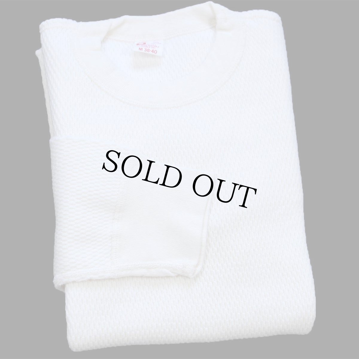 画像1: 80s USA製 ARCTEX コットン サーマルシャツ ナチュラル M (1)