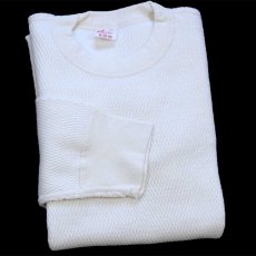 画像1: 80s USA製 ARCTEX コットン サーマルシャツ ナチュラル M (1)