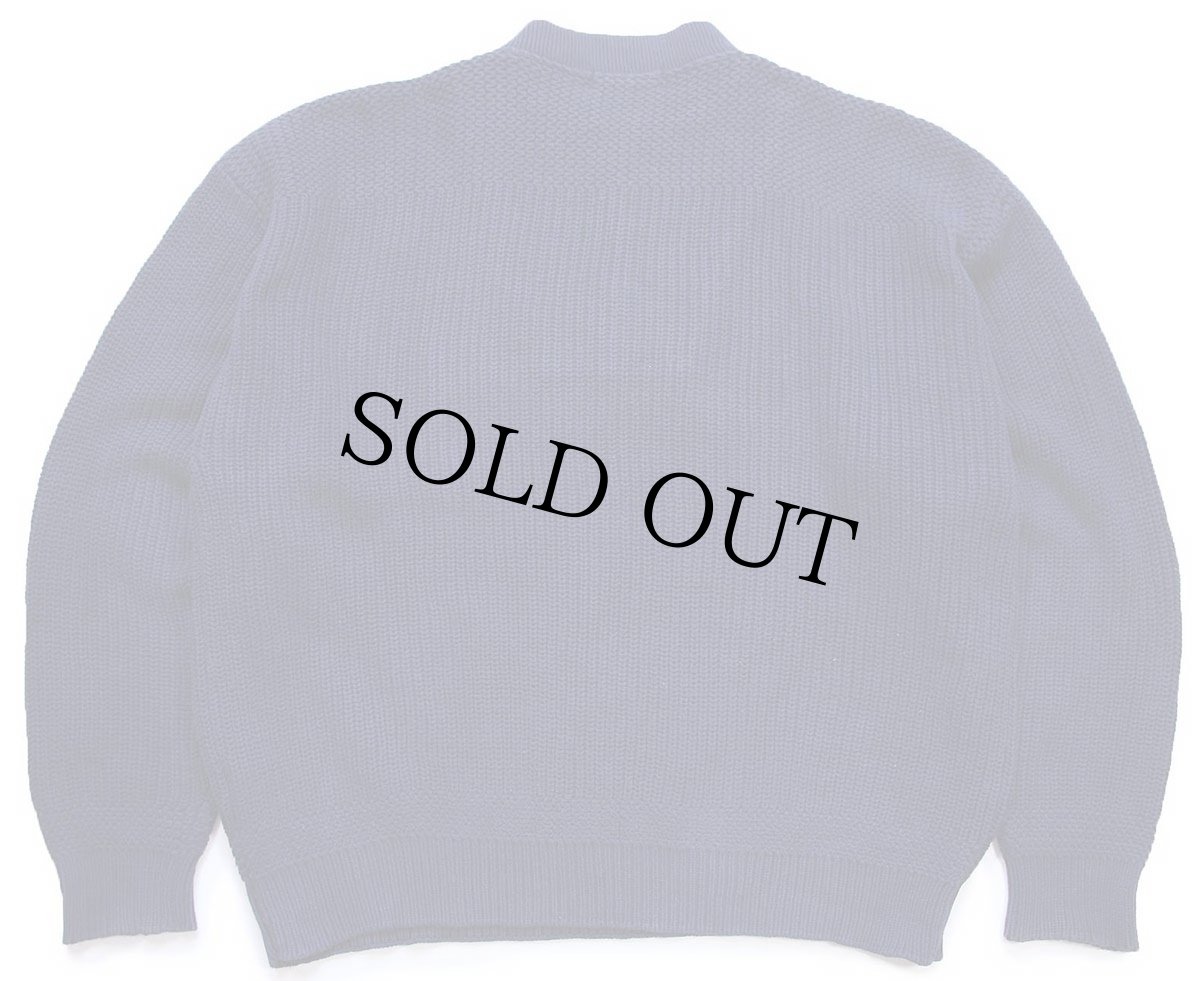 画像2: 90s EddieBauerエディーバウアー 5ボタン ヘンリーネック コットンニット セーター 紺 XL (2)