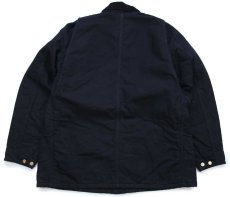 画像2: メキシコ製 carharttカーハート HP Inc刺繍 ブランケットライナー ダック地 チョアコート カバーオール 黒 XL (2)