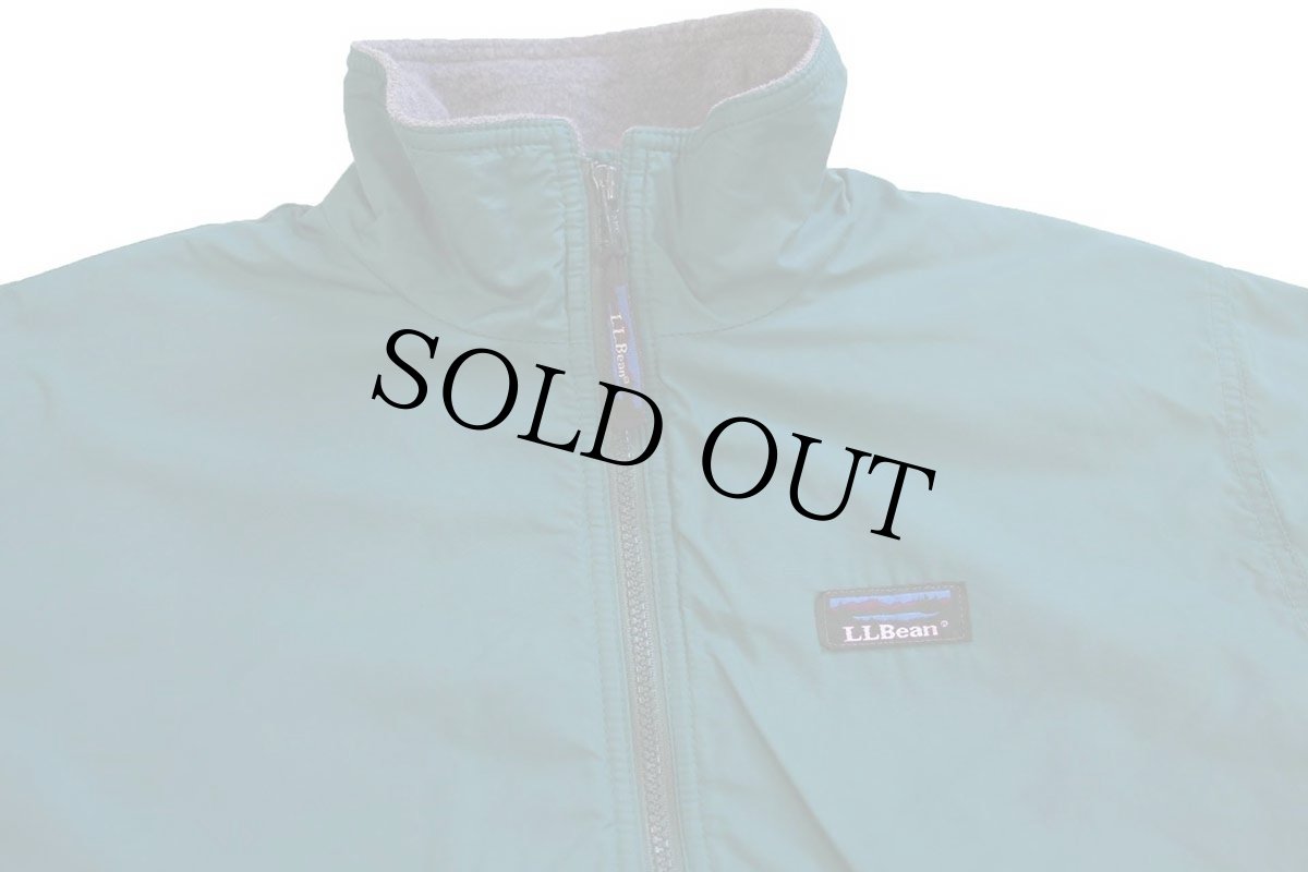 画像3: 90s L.L.Bean ウォームアップ フリースライナー ナイロンジャケット 緑 (3)
