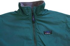画像3: 90s L.L.Bean ウォームアップ フリースライナー ナイロンジャケット 緑 (3)
