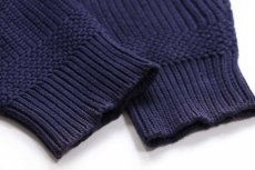 画像6: 90s EddieBauerエディーバウアー 5ボタン ヘンリーネック コットンニット セーター 紺 XL (6)