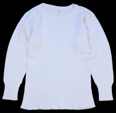 画像2: 70s JCPenney コットン サーマルシャツ ナチュラル M (2)
