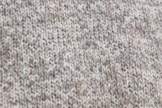 画像6: 80s EddieBauerエディーバウアー 無地 ショールカラー ウールニット セーター グレーベージュ×ナチュラル ミックス M (6)