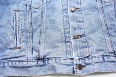 画像7: 90s USA製 Levi'sリーバイス 70417 バッファローチェック ネルライナー ダメージ デニムジャケット 4ポケット M (7)