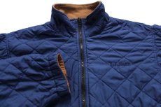画像8: 00s L.L.Bean ロゴ刺繍 リバーシブル キルティング×フリースジャケット 茶×紺 L-R (8)