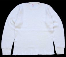画像2: 80s USA製 ARCTEX コットン サーマルシャツ ナチュラル M (2)