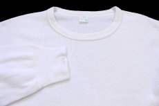 画像4: 70s JCPenney コットン サーマルシャツ ナチュラル XL (4)
