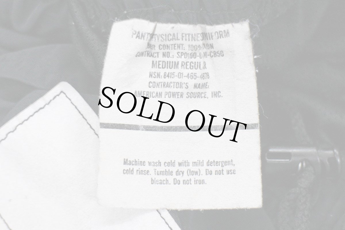 画像6: 00s 米軍 U.S.ARMY PFU トレーニング ナイロンパンツ 黒 M/R★116 IPFU (6)