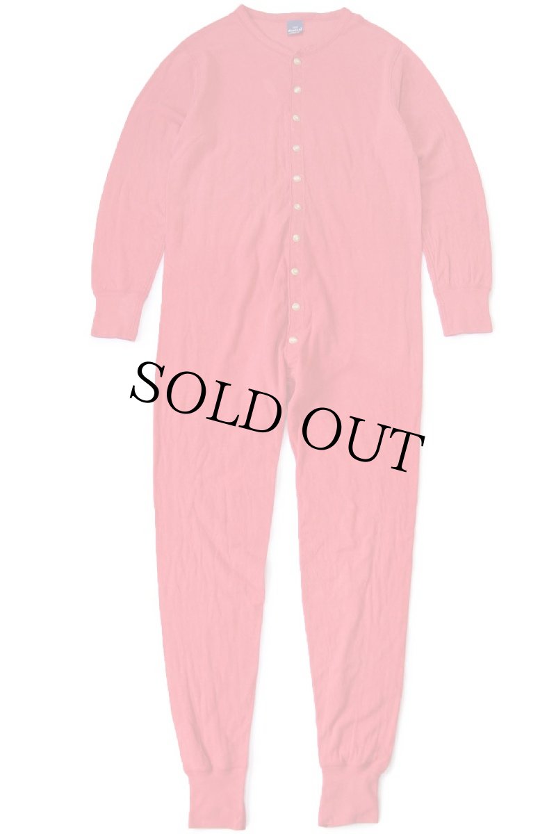 画像2: 90s USA製 duofold 2レイヤー アンダー オールインワン ユニオンスーツ 赤 L (2)