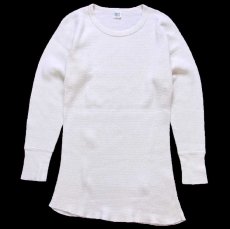 画像2: 70s USA製 Kmart コットン サーマルシャツ ナチュラル L (2)