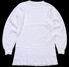 画像2: 70s JCPenney コットン サーマルシャツ ナチュラル XL (2)