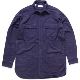 60s PENDLETONペンドルトン 無地 ウールシャツ 紺 15 - Sixpacjoe Web Shop