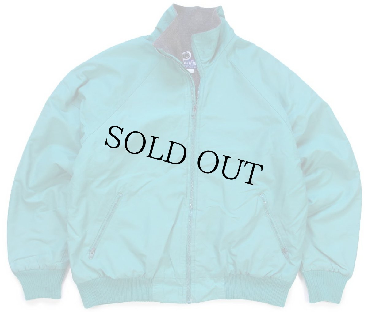 画像1: 80s USA製 Penfildペンフィールド polarplus フリースライナー ナイロンジャケット エメラルドグリーン L (1)