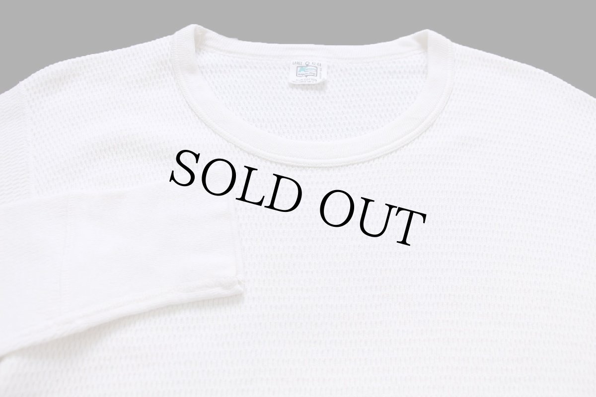 画像4: 70s USA製 Kmart コットン サーマルシャツ ナチュラル L (4)