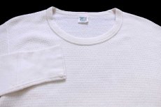 画像4: 70s USA製 Kmart コットン サーマルシャツ ナチュラル L (4)