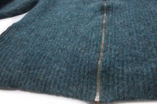 画像5: 90s USA製 L.L.Bean 無地 ウール×アルパカ ドライバーズニット フルジップ セーター グリーン ミックス XL (5)