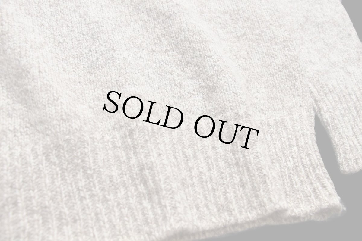 画像5: 80s USA製 L.L.Bean ツリー ムース ハンドペイント アート ウールニット セーター グレーブラウン×ナチュラル ミックス XL (5)