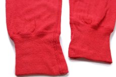 画像9: 90s USA製 duofold 2レイヤー アンダー オールインワン ユニオンスーツ 赤 L (9)