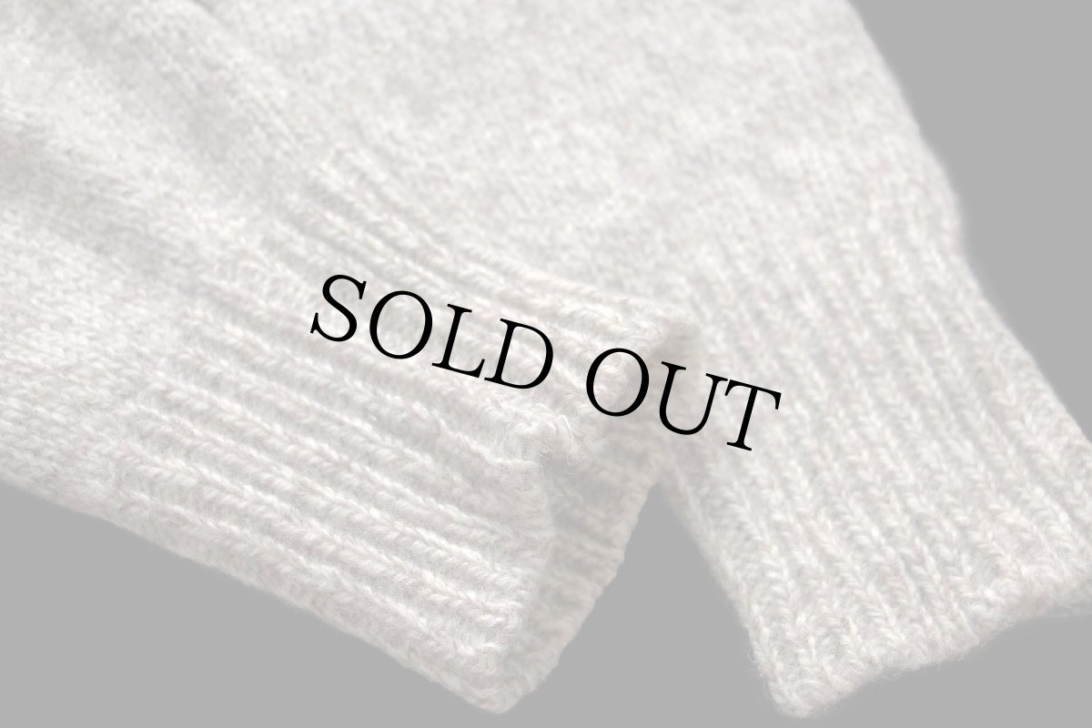 画像6: 80s USA製 L.L.Bean ツリー ムース ハンドペイント アート ウールニット セーター グレーブラウン×ナチュラル ミックス XL (6)