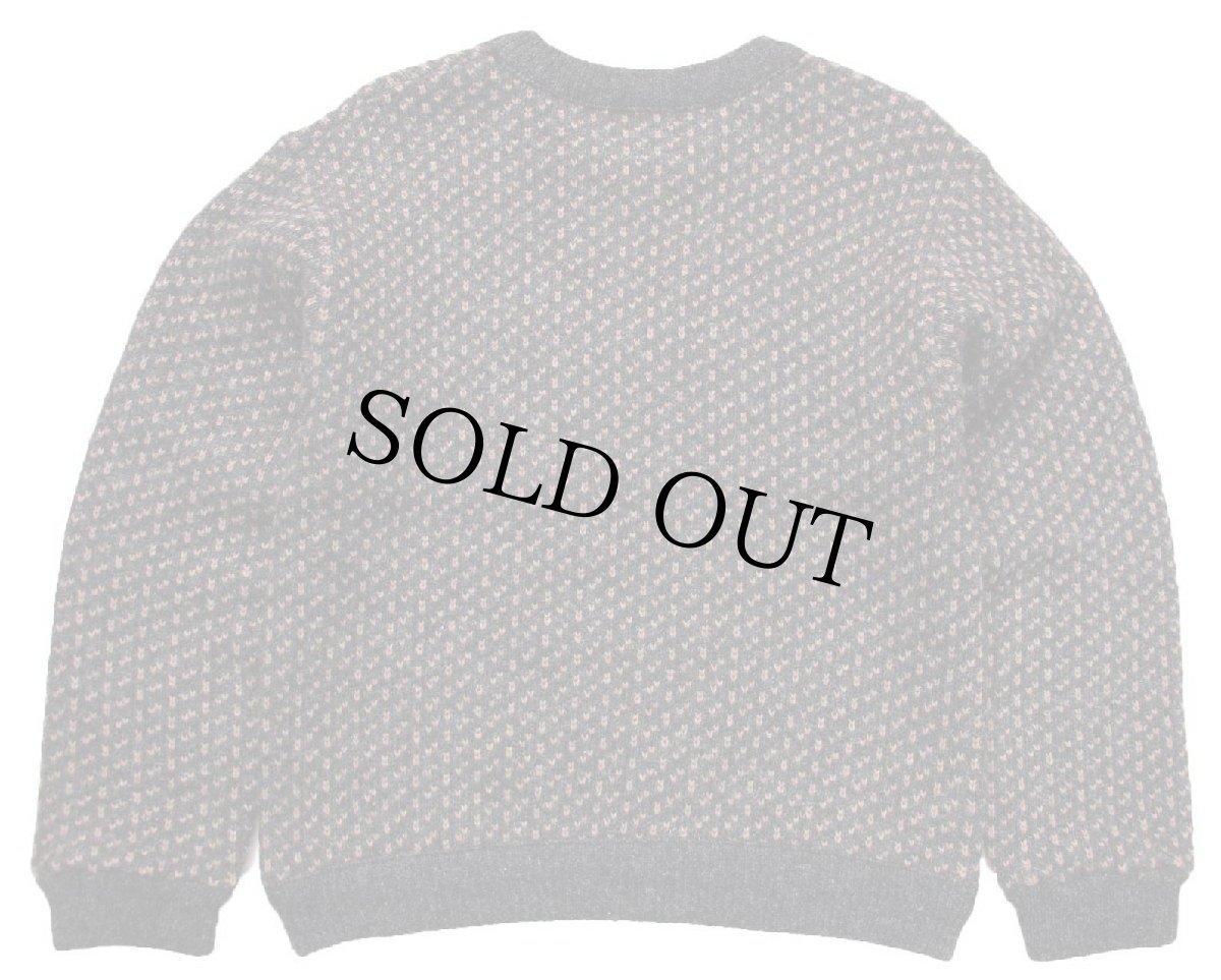 画像2: 90s ノルウェー製 L.L.Bean ノルウェージャン バーズアイ ウールニット セーター チャコールグレー×グレーブラウン L-M (2)