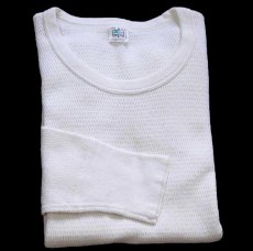 画像1: 70s USA製 Kmart コットン サーマルシャツ ナチュラル L (1)