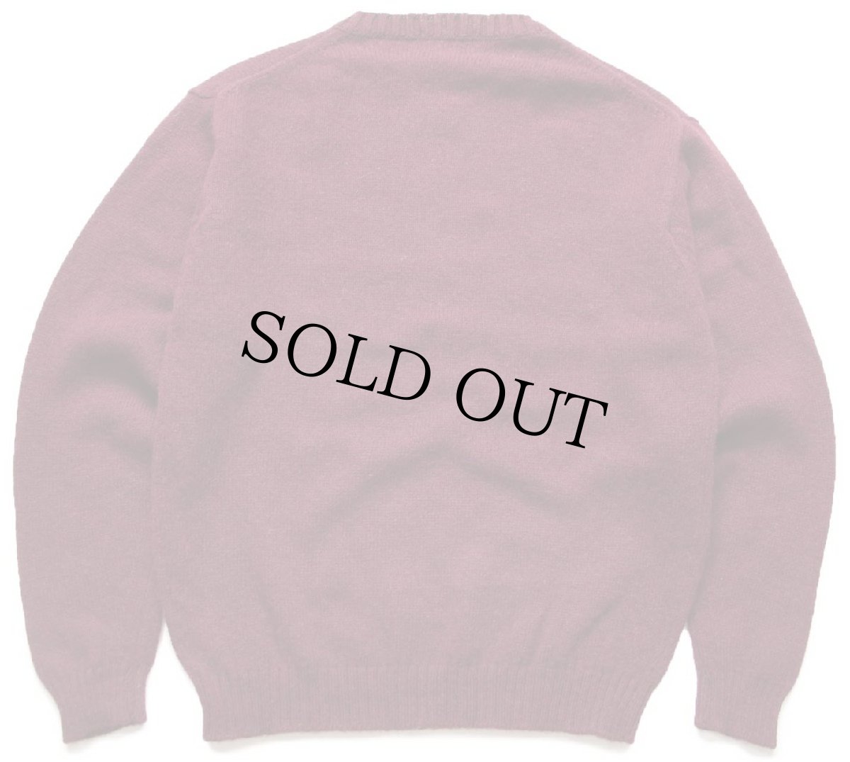 画像2: 90s スコットランド製 L.L.Bean 無地 ウールニット セーター ワインレッド M-R (2)