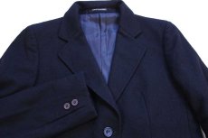 画像3: フランス製 UNKNOWN 3つボタン メルトン ウール テーラードジャケット 濃紺★ブレザー (3)