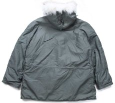 画像2: 90s 米軍 USAF N-3B フライトジャケット セージグリーン L (2)