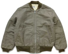 画像1: 70s 民間 ボアライナー タンカースジャケット オリーブグレー M (1)