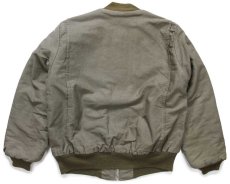 画像2: 70s 民間 ボアライナー タンカースジャケット オリーブグレー M (2)