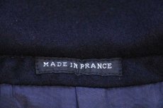画像4: フランス製 UNKNOWN 3つボタン メルトン ウール テーラードジャケット 濃紺★ブレザー (4)