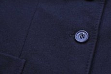 画像6: フランス製 UNKNOWN 3つボタン メルトン ウール テーラードジャケット 濃紺★ブレザー (6)