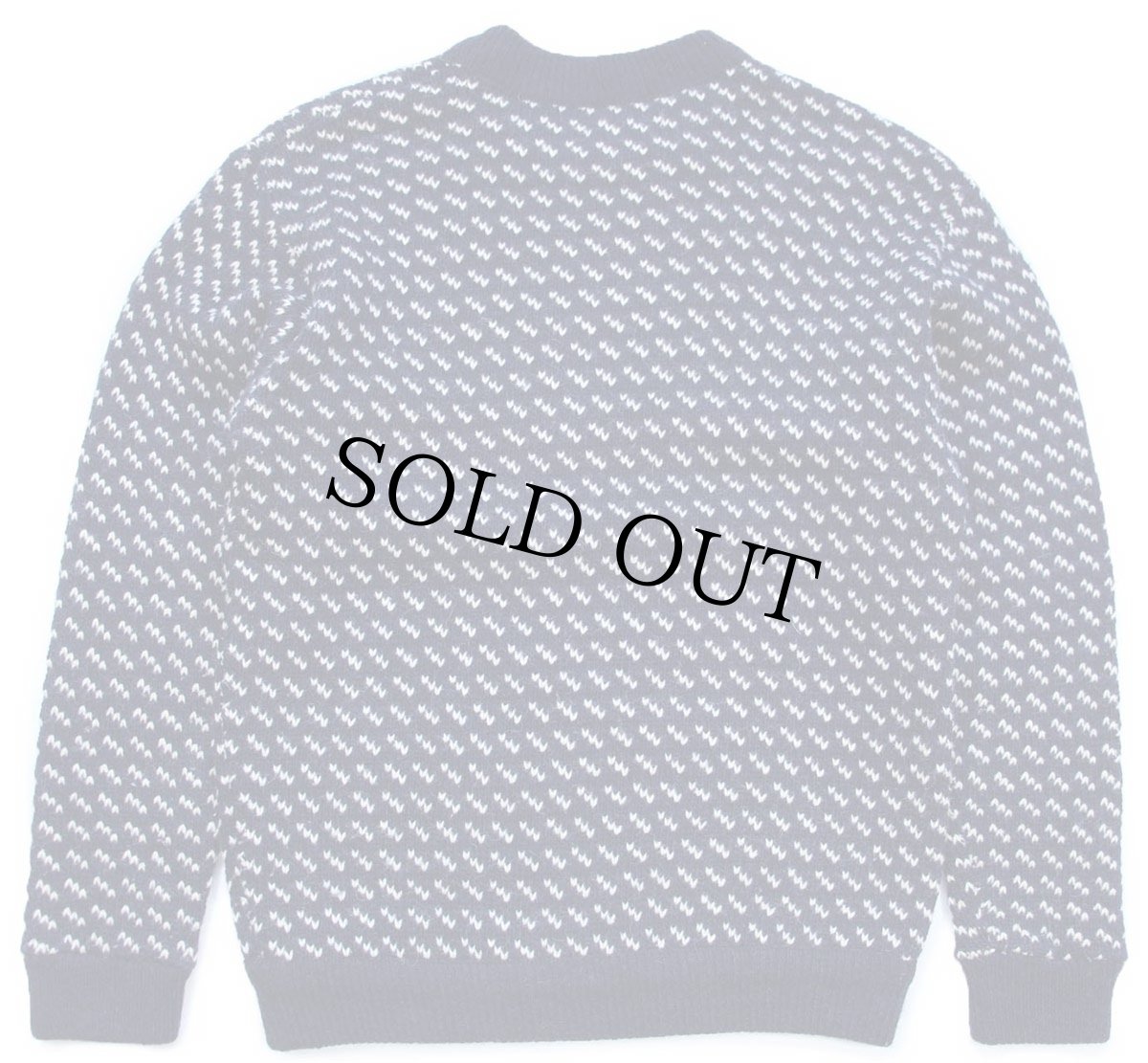 画像2: 90s L.L.Bean ノルウェージャン バーズアイ ウールニット セーター 紺×白 (2)