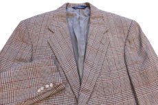 画像3: 80s USA製 ポロ ラルフローレン グレンチェック 2つボタン ツイード ウール テーラードジャケット 44R★ブレザー (3)