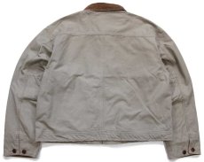 画像2: L.L.Bean ネルライナー ダック地 フィールドジャケット ショート丈 カスタム グレーベージュ M (2)