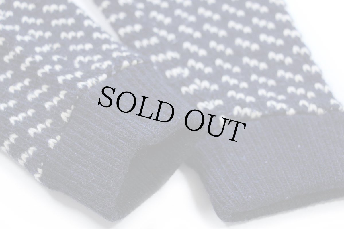 画像6: 90s L.L.Bean ノルウェージャン バーズアイ ウールニット セーター 紺×白 (6)