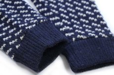 画像6: 90s L.L.Bean ノルウェージャン バーズアイ ウールニット セーター 紺×白 (6)