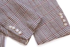 画像7: 80s USA製 ポロ ラルフローレン グレンチェック 2つボタン ツイード ウール テーラードジャケット 44R★ブレザー (7)