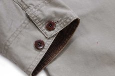 画像7: L.L.Bean ネルライナー ダック地 フィールドジャケット ショート丈 カスタム グレーベージュ M (7)