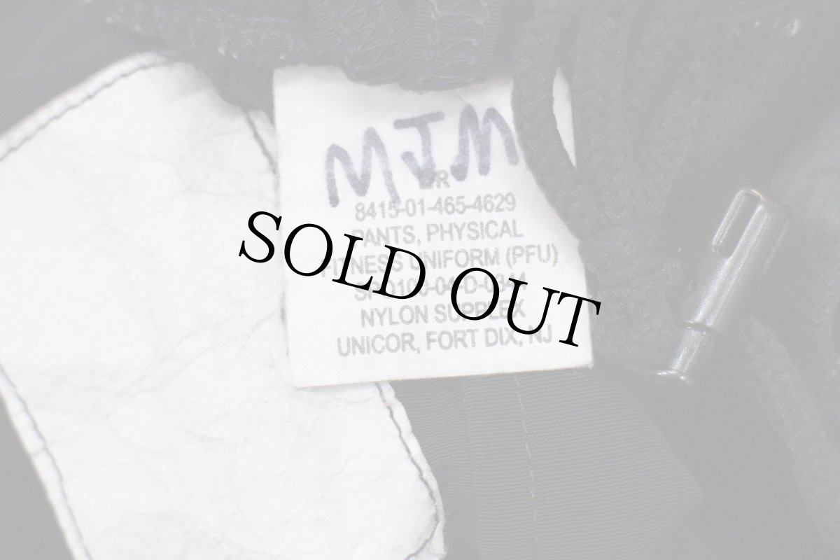 画像6: 00s 米軍 U.S.ARMY PFU トレーニング ナイロンパンツ 黒 L/R★125 IPFU (6)