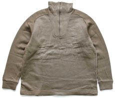 画像1: 00s 米軍 ハイネック フリーダムスリーブ 裏起毛 アンダーシャツ コヨーテブラウン L (1)